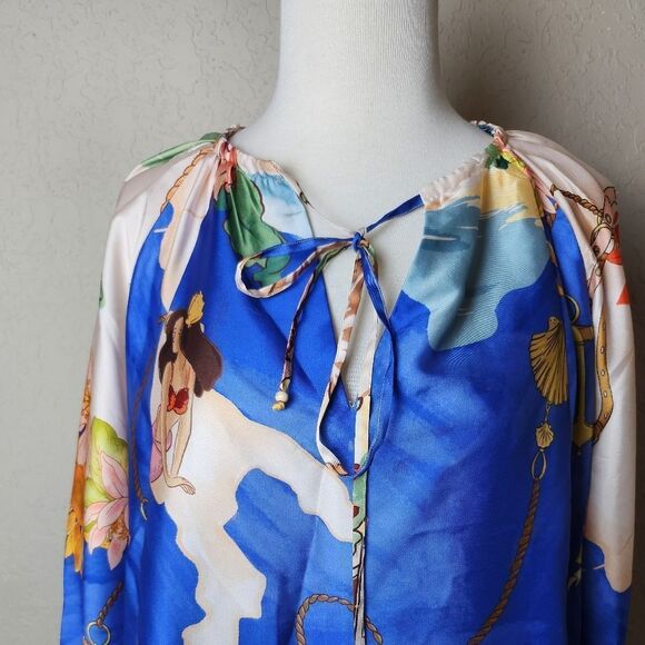 Antonio Melani Raffaella Key Hole Tie Neck Long Sleeve Belted Mini Dress Size XS - Picture 7 of 13